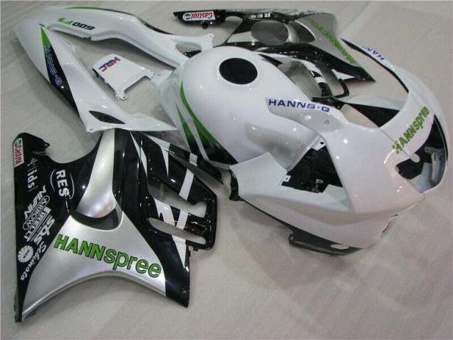 Blanc Vert Hannspree Carénage Moto CBR 600 F3 1995-1998 Blanc Vert Hannspree Carénage Moto CBR 600 F3 1995-1998