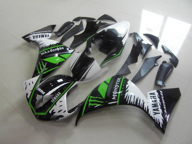 Blanc Vert Monster Carénage Moto R1 2012-2014 Blanc Vert Monster Carénage Moto R1 2012-2014