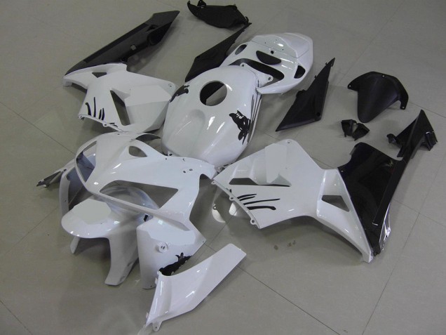 Blanc avec Spécial Décalque Carénage Moto CBR 600 RR 2005-2006 Blanc avec Spécial Décalque Carénage Moto CBR 600 RR 2005-2006