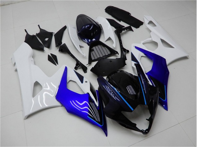 Bleu Blanc Carénage Moto GSXR 1000 K5 2005-2006 Bleu Blanc Carénage Moto GSXR 1000 K5 2005-2006