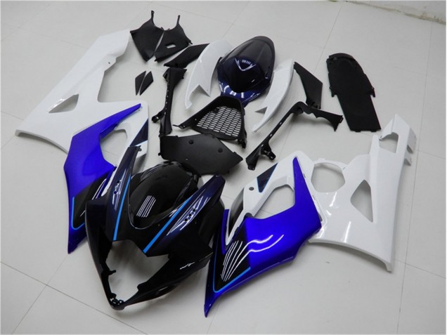 Bleu Blanc Carénage Moto GSXR 1000 K5 2005-2006 Bleu Blanc Carénage Moto GSXR 1000 K5 2005-2006