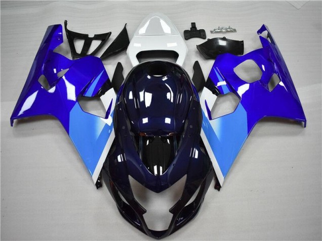 Bleu Blanc Carénage Moto GSXR 600 / 750 K4 2004-2005 Bleu Blanc Carénage Moto GSXR 600 / 750 K4 2004-2005