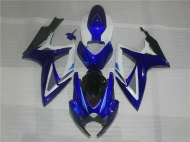 Bleu Blanc Carénage Moto GSXR 600 / 750 K6 2006-2007
