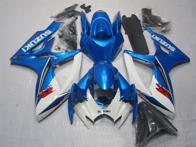 Bleu Blanc Carénage Moto GSXR 600 K6 2006-2007