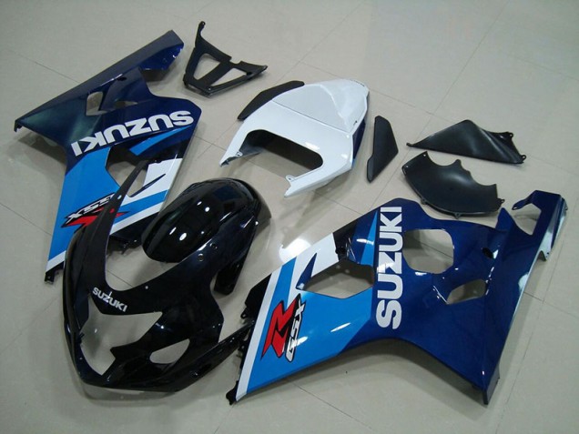 Bleu Blanc Carénage Moto GSXR 750 K4 2004-2005