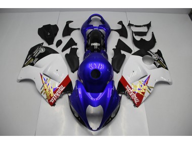 Bleu Blanc Carénages Moto GSXR 1300 Hayabusa 1996-2007