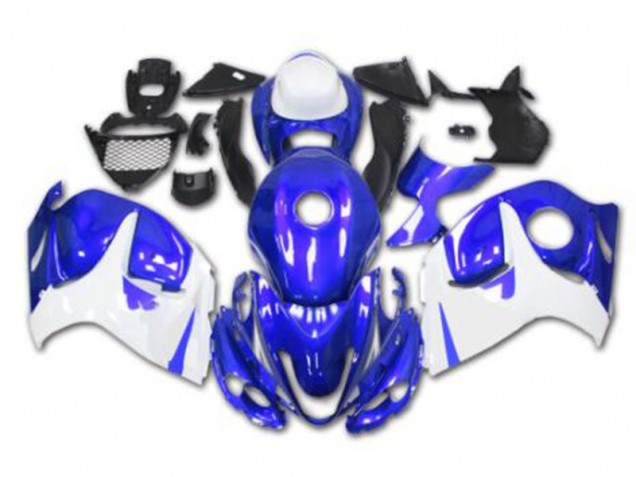 Bleu Blanc Carénages Moto GSXR 1300 Hayabusa 2008-2019