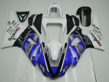 Bleu Blanc ENEOS Monster Carénage Moto R1 2000-2001
