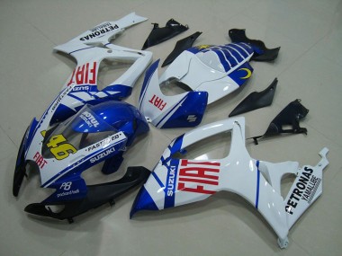 Bleu Blanc Fiat 46 Carénage Moto GSXR 750 K6 2006-2007