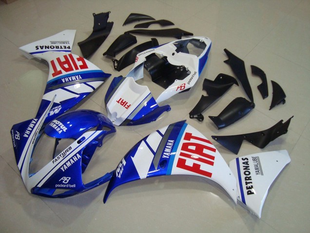 Bleu Blanc Fiat Carénage Moto R1 2012-2014