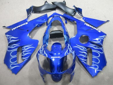 Bleu Blanc Flamme Carénage Moto ZX12R 2000-2001