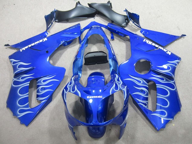 Bleu Blanc Flamme Carénage Moto ZX12R 2000-2001