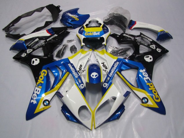Bleu Blanc GoldBet Carénage Moto S1000RR 2009-2014