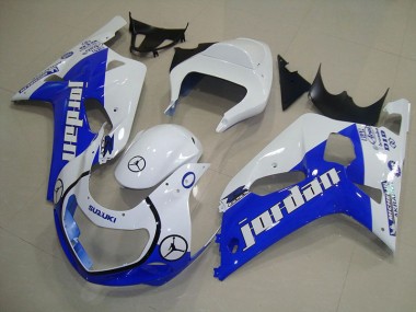 Bleu Blanc Jordan Carénage Moto GSXR 750 K1 K2 K3 2001-2003