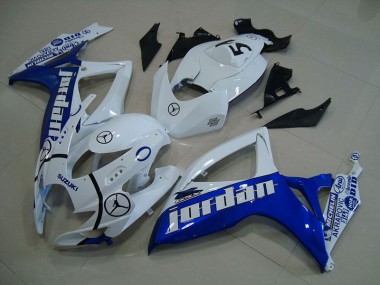 Bleu Blanc Jordan Carénage Moto GSXR 750 K6 2006-2007