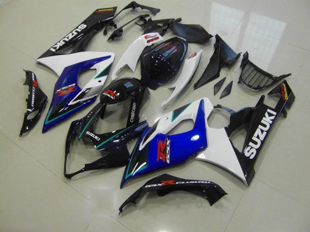 Bleu Blanc Kit Carénages Motos Complet GSXR 1000 K5 2005-2006