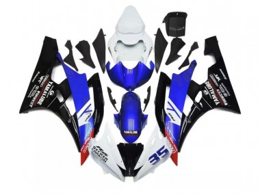 Bleu Blanc Kit Carénages Motos Complet R6 2006-2007