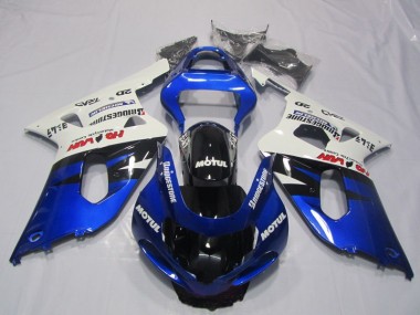 Bleu Blanc Motul Carénage Moto GSXR 600 K1 K2 K3 2001-2003