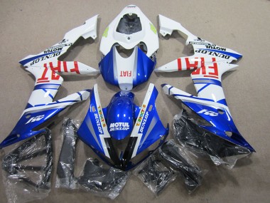 Bleu Blanc Motul Fiat Carénage Moto R1 2004-2006