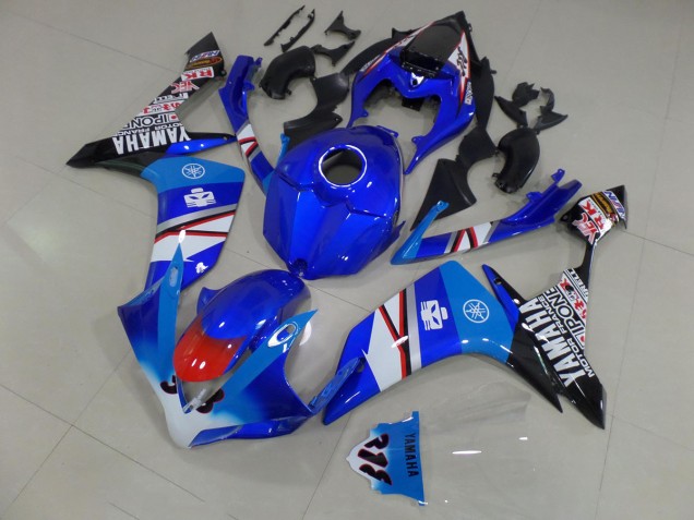 Bleu Blanc Noir Décalque Carénage Moto R1 2007-2008