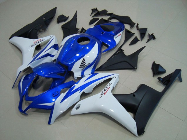 Bleu Blanc Noir Mat Carénage Moto CBR 600 RR 2007-2008