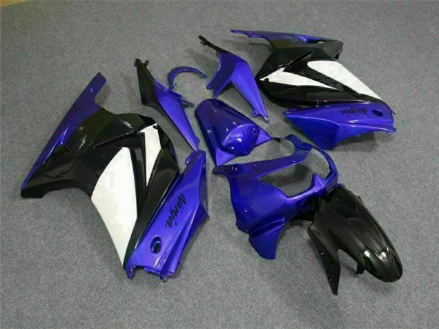 Bleu Blanc Noir Ninja Carénage Moto EX250 2008-2012 Bleu Blanc Noir Ninja Carénage Moto EX250 2008-2012