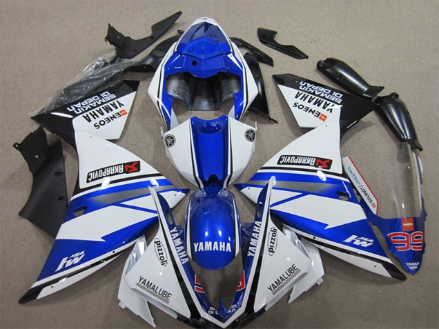 Bleu Blanc Pizzoli Carénage Moto R1 2012-2014 Bleu Blanc Pizzoli Carénage Moto R1 2012-2014