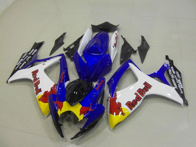 Bleu Blanc Red Bull Carénage Moto GSXR 750 K6 2006-2007 Bleu Blanc Red Bull Carénage Moto GSXR 750 K6 2006-2007