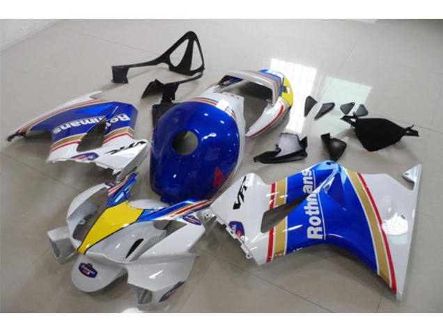 Bleu Blanc Rothmans Carénage Moto VFR 800 2002-2013 Bleu Blanc Rothmans Carénage Moto VFR 800 2002-2013