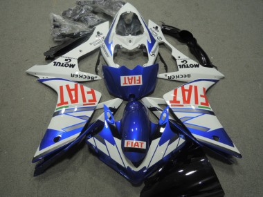 Bleu Blanc Rouge Fiat Carénage Moto R1 2007-2008