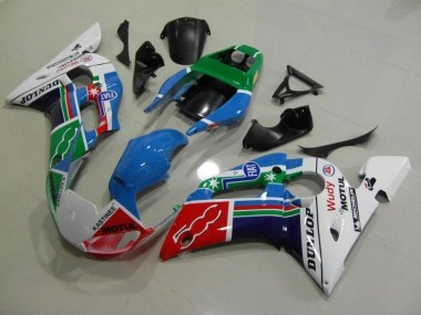 Bleu Blanc Vert Rouge Wudy Motul Dunlop Carénage Moto R6 1998-2002