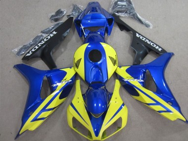 Bleu Jaune Carénages Moto CBR 1000 RR 2006-2007