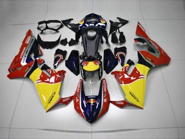 Bleu Jaune Rouge Red Bull Carénage Moto CBR 1000 RR 2017-2023