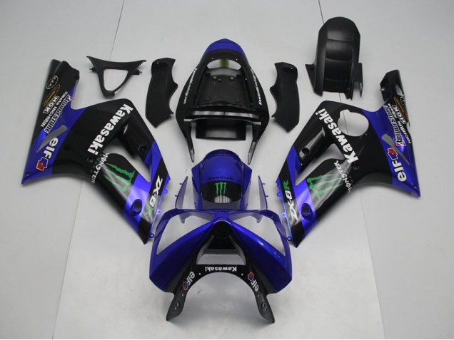 Bleu Monster Carénage Moto ZX6R 2003-2004 Bleu Monster Carénage Moto ZX6R 2003-2004