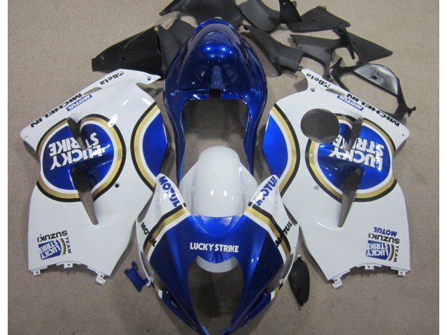 Bleu Motul Blanc Lucky Strike Carénage Moto GSXR 1300 Hayabusa 1996-2007 Bleu Motul Blanc Lucky Strike Carénage Moto GSXR 1300 Hayabusa 1996-2007