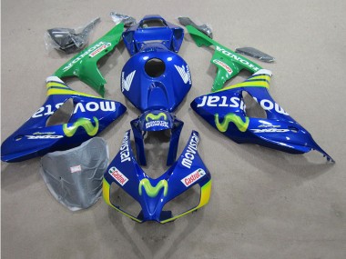 Bleu Movistar Castrol Carénage Moto GSXR 600 K6 2006-2007