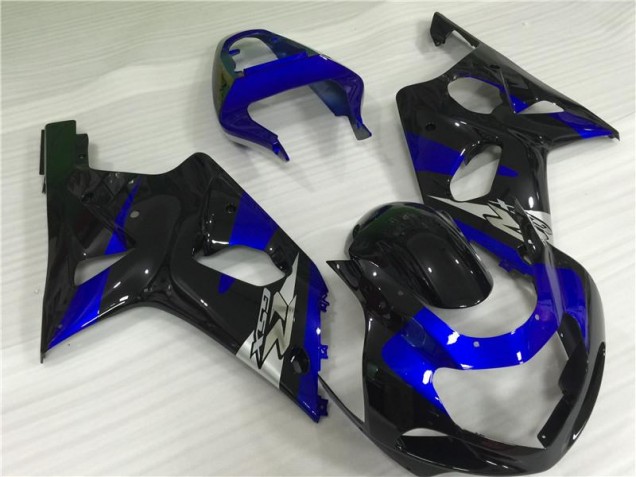 Bleu Noir Carénage Moto GSXR 1000 K1 2000-2002 Bleu Noir Carénage Moto GSXR 1000 K1 2000-2002