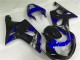 Bleu Noir Carénage Moto GSXR 1000 K1 2000-2002 Bleu Noir Carénage Moto GSXR 1000 K1 2000-2002