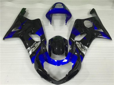 Bleu Noir Carénage Moto GSXR 1000 K1 2000-2002