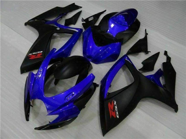 Bleu Noir Carénages Moto GSXR 600 / 750 K6 2006-2007