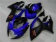Bleu Noir Carénages Moto GSXR 600 / 750 K6 2006-2007