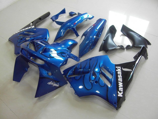 Bleu Noir Flamme Carénages Moto ZX9R 1994-1997 Bleu Noir Flamme Carénages Moto ZX9R 1994-1997