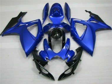 Bleu Noir Kit Carénages Motos Complet GSXR 600 / 750 K6 2006-2007