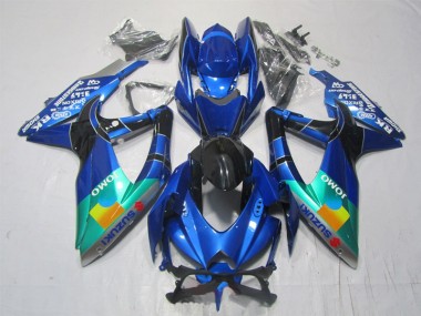 Bleu Noir Vert Jomo Carénage Moto GSXR 1000 K7 2007-2008