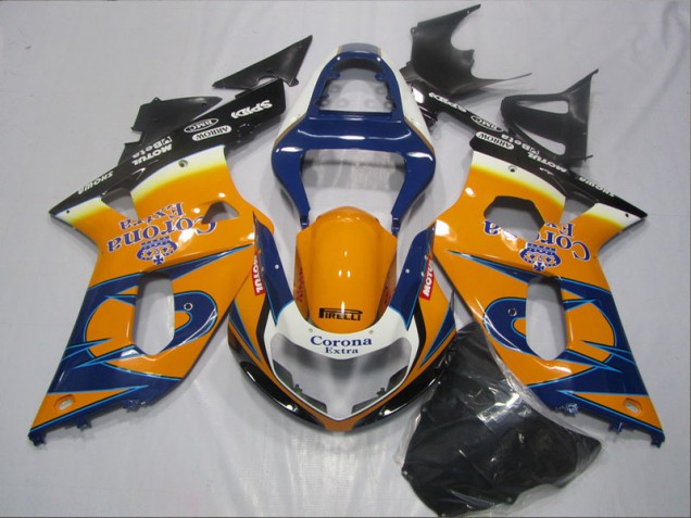 Bleu Orange Corona Extra Carénage Moto GSXR 600 K1 K2 K3 2001-2003