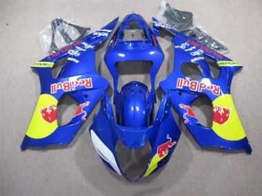 Bleu Red Bull Carénage Moto GSXR 1000 K3 2003-2004