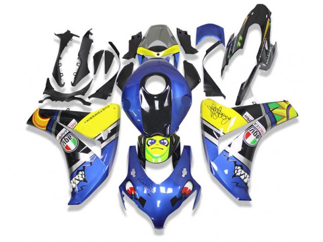 Bleu Requin Carénage Moto CBR 1000 RR 2008-2011