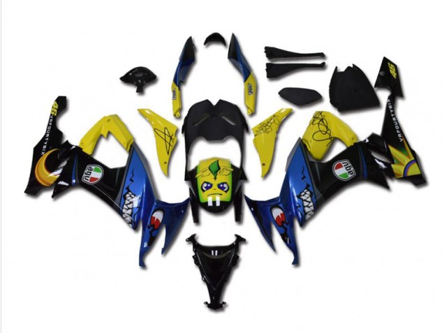Bleu Requin Carénage Moto ZX10R 2008-2010 Bleu Requin Carénage Moto ZX10R 2008-2010
