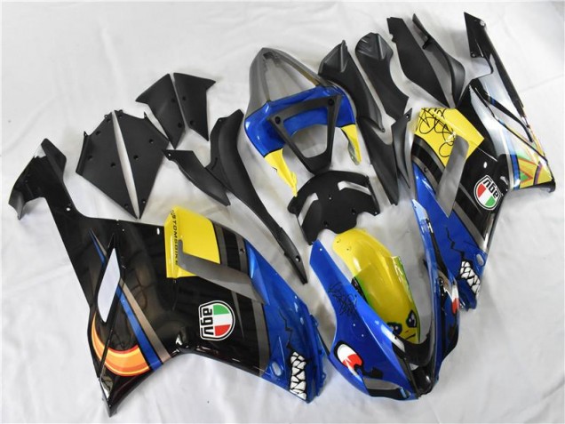 Bleu Requin Carénage Moto ZX6R 2007-2008 Bleu Requin Carénage Moto ZX6R 2007-2008