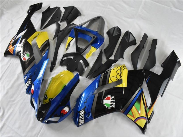 Bleu Requin Carénage Moto ZX6R 2007-2008 Bleu Requin Carénage Moto ZX6R 2007-2008